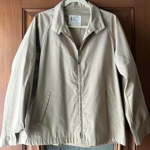Vintage 90s men's tan London Fog windbreaker jacket 42 long EUC